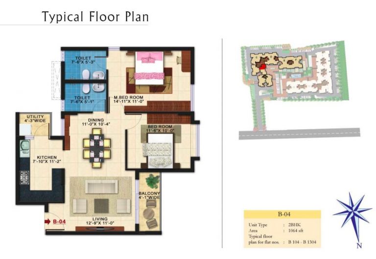 2 BHK – 1064 – Kolte Patil Raaga