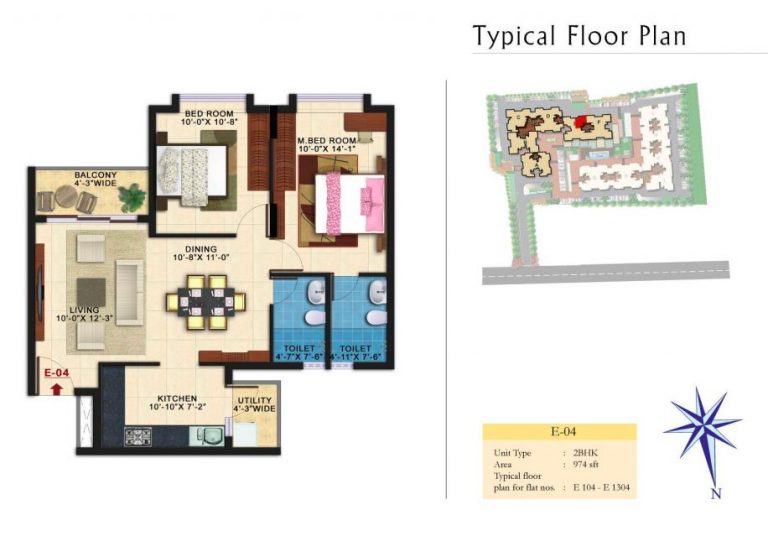 2 BHK – 974 – Kolte Patil Raaga