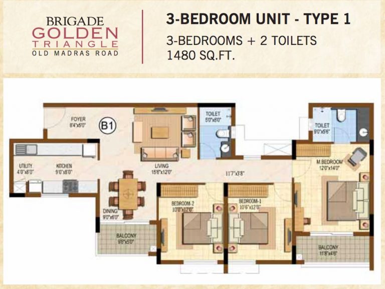 3-bhk-1480-brigade-golden-triangle