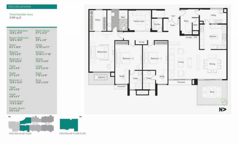 3 BHK – 3196 – La Palazzo