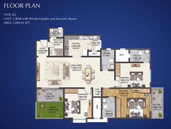 3BHK – 2289 – Sobha Indraprastha