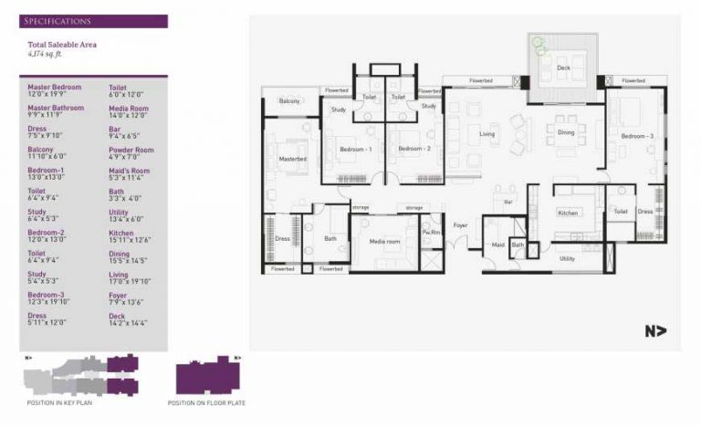 4 BHK – 4174 – La Palazzo