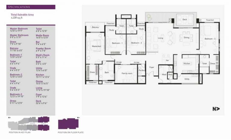 4 BHK – 4228 – La Palazzo
