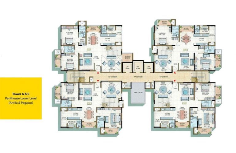Tower AC Penthouse Lower Level Salarpuria Sattva Magnificia