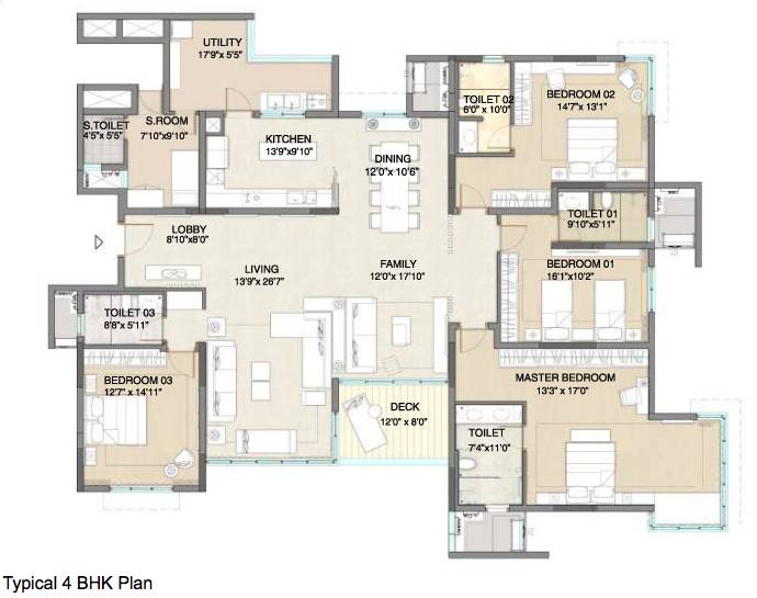 4 BHK – Embassy Pristine