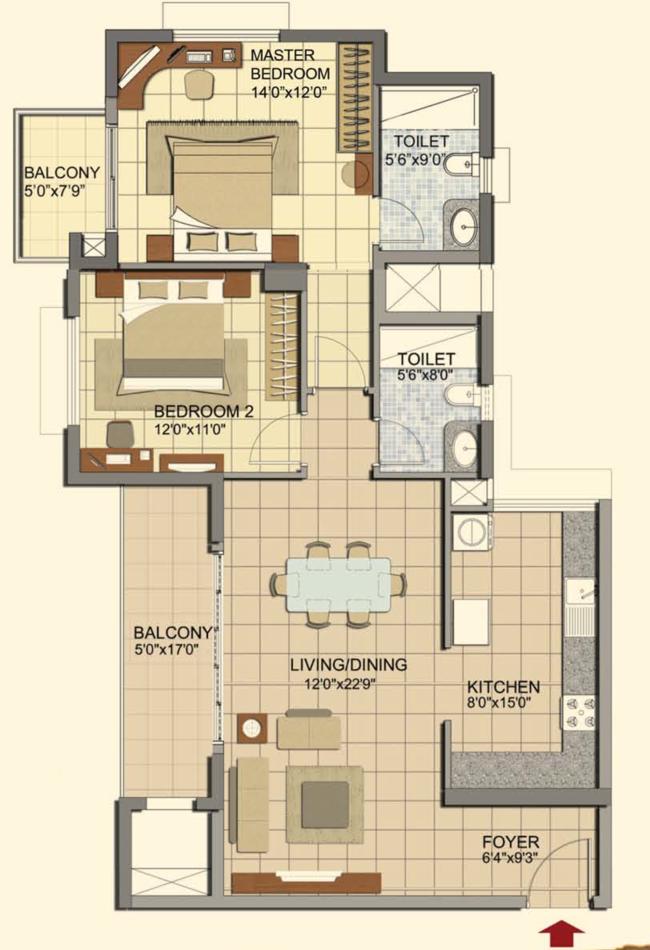 2-bhk-1394-prestige-lakeside-habitat