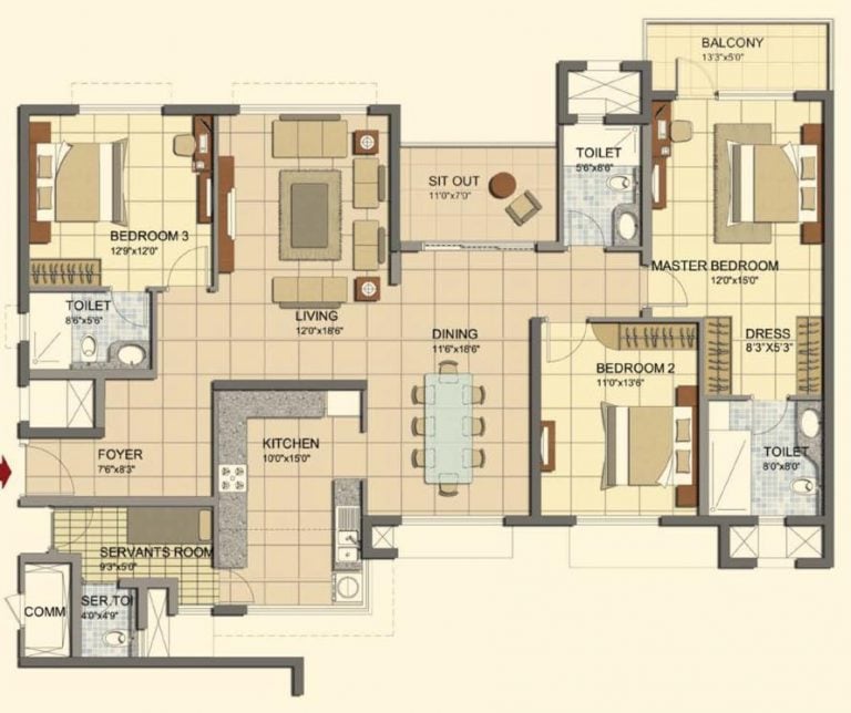 3-bhk-2280-prestige-lakeside-habitat