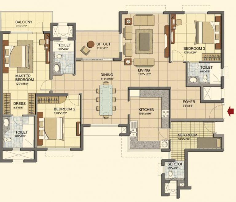 3-bhk-2321-prestige-lakeside-habitat