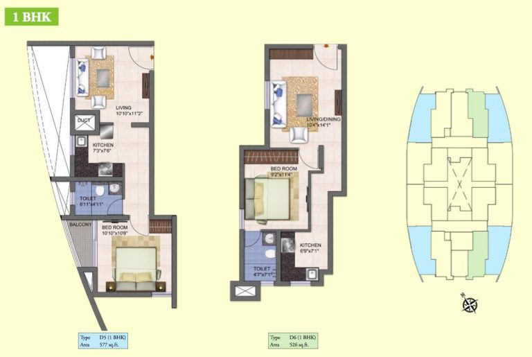 1 BHK 3 – Kolte Patil Mirabilis