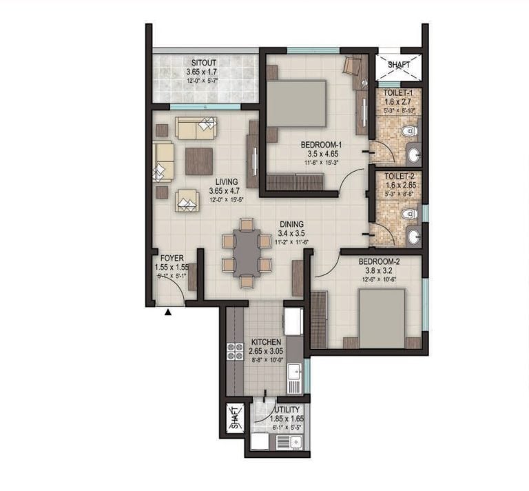 2-bhk-1369-sobha-silicon-oasis