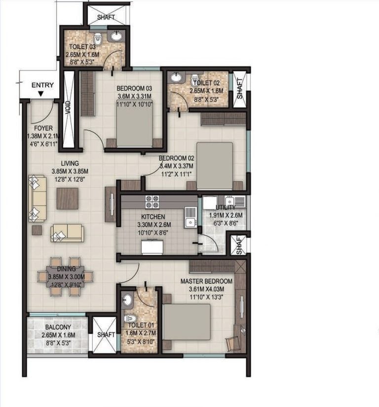 3-bhk-1535-sobha-silicon-oasis