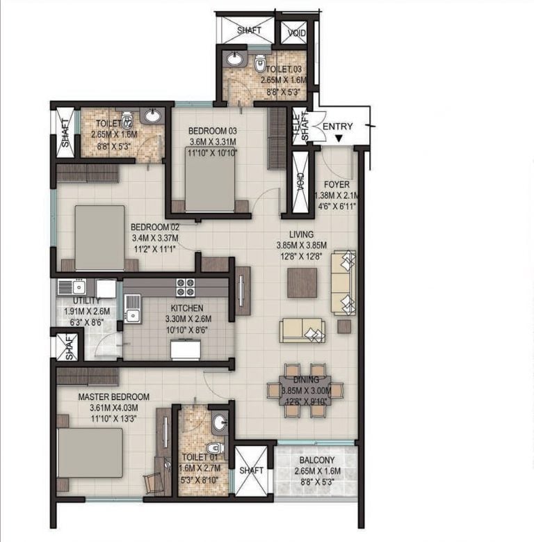 3-bhk-1538-sobha-silicon-oasis
