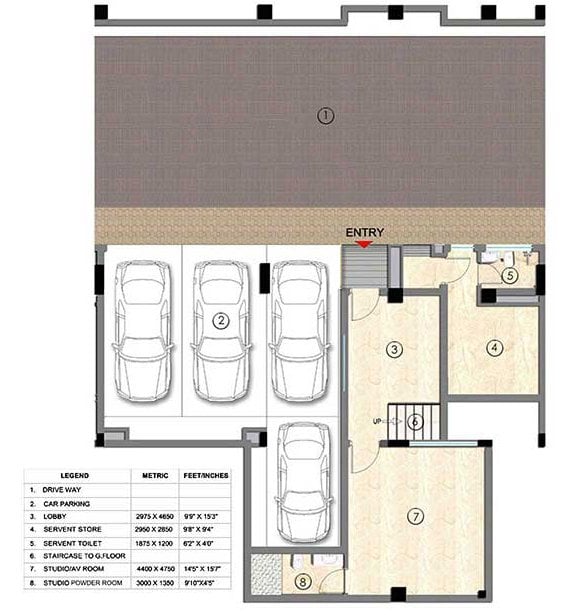 Villa – Basement Floor – RMZ Sawaan