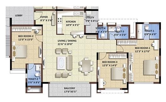 3BHK 2007 Purva Whitehall