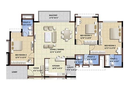 3BHK 2023 Purva Whitehall