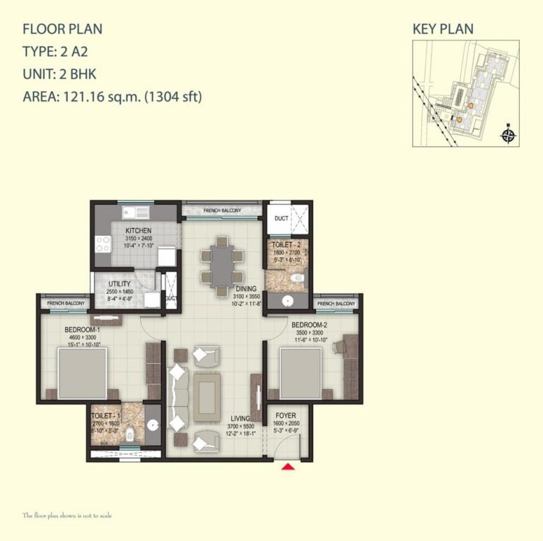 2BHK – 1304 – Sobha Valley View