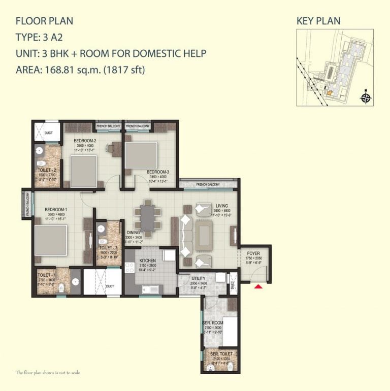 3BHK – 1817 – Sobha Valley View