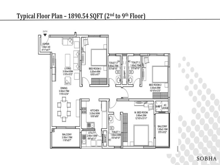 3,BHK – Sobha Morzaria Grandeur