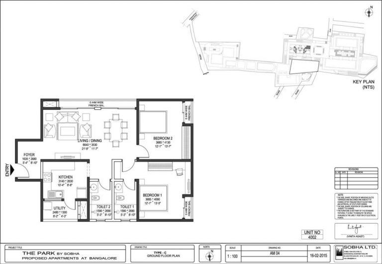 2BHK – C – Sobha The Park _ The Plaza