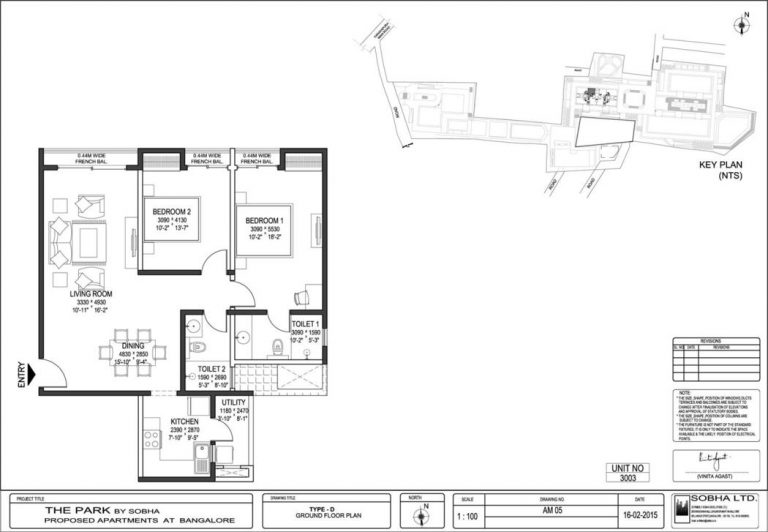2BHK – D – Sobha The Park _ The Plaza