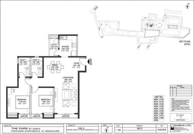 2BHK – E – Sobha The Park _ The Plaza