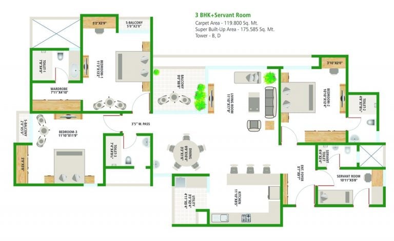 3.5 BHK – Alembic Urban Forest