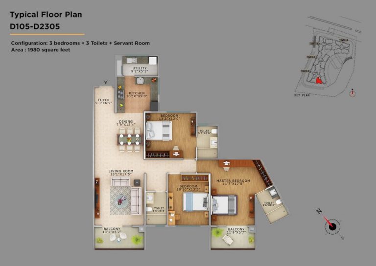 3BHK – 1980 – Vaswani Exquisite