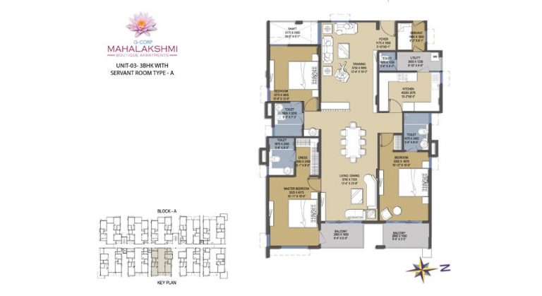 3 BHK – A Ser – Gcorp Mahalakshmi