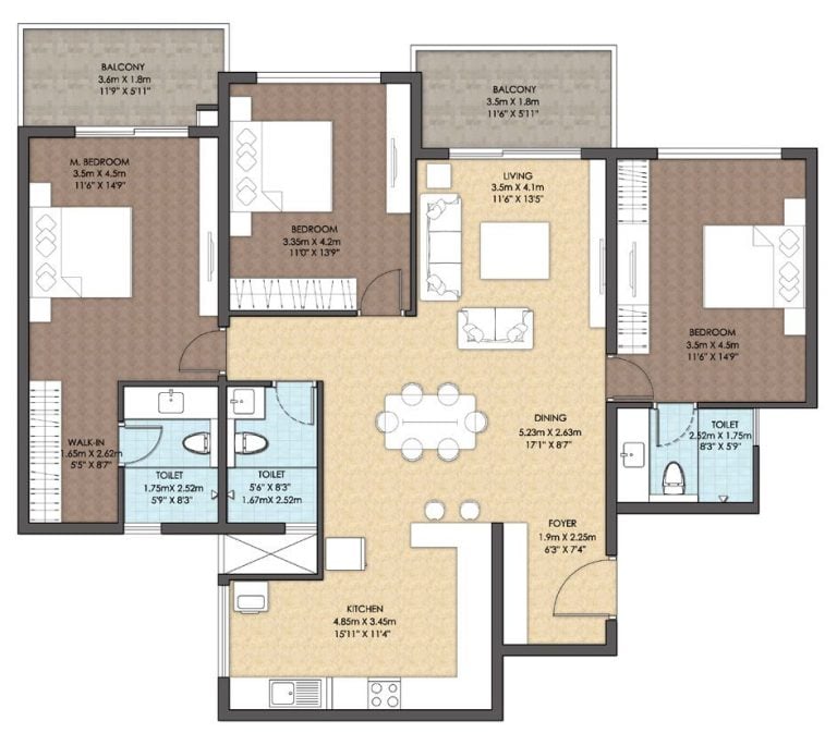 3 BHK – 1902 – Central Regency