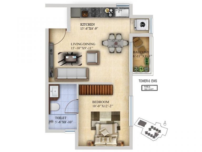 1BHK Salarpuria Sattva Divinity