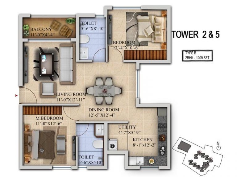 2BHK – 1209 – Salarpuria Divinity