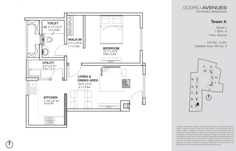 1 BHK – 664 – Godrej Avenues