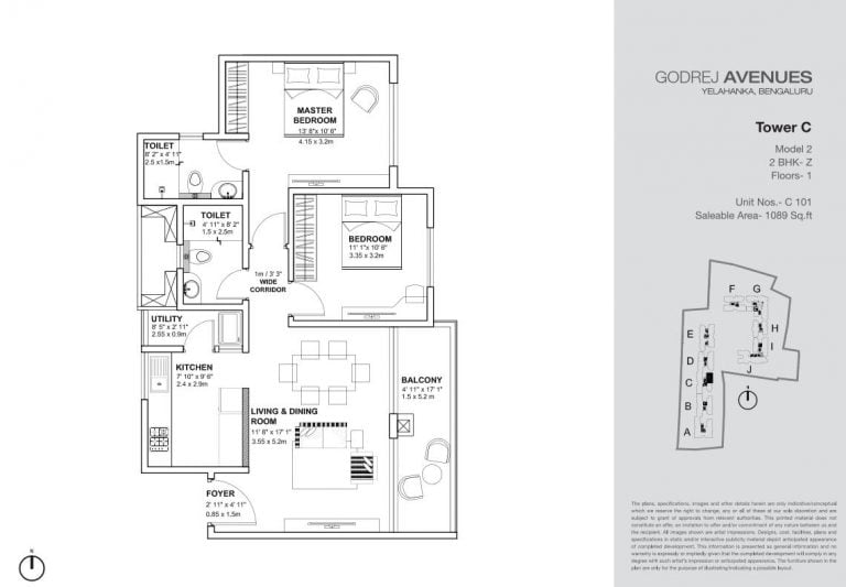 2 BHK – 1089 – Godrej Avenues