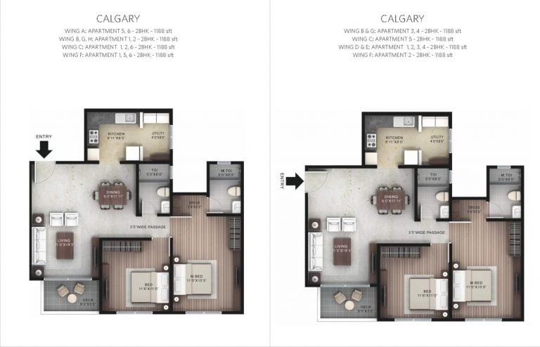 Calgary 2 BHK – 1188 – Hiranandani Devanahalli