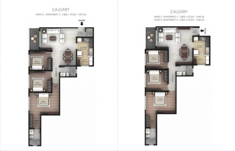 Calgary 2.5 BHK – 1440 – Hiranandani Devanahalli