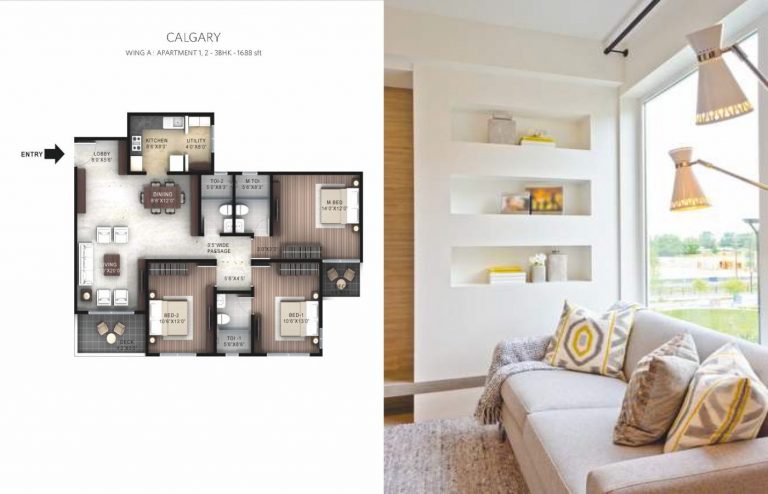 Calgary 3 BHK – 1688 – Hiranandani Devanahalli