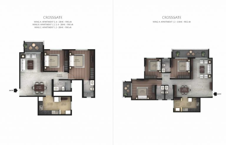 Crossgate 2 BHK – 1190 – Hiranandani Devanahalli