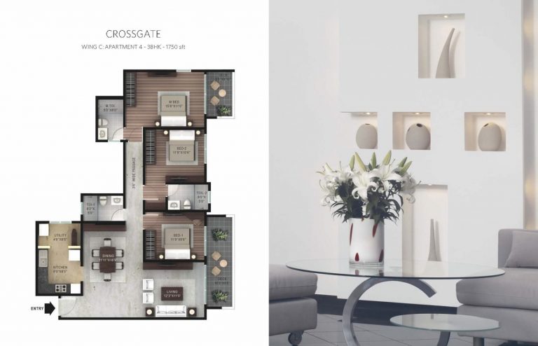 Crossgate 3 BHK – 1750 – Hiranandani Devanahalli