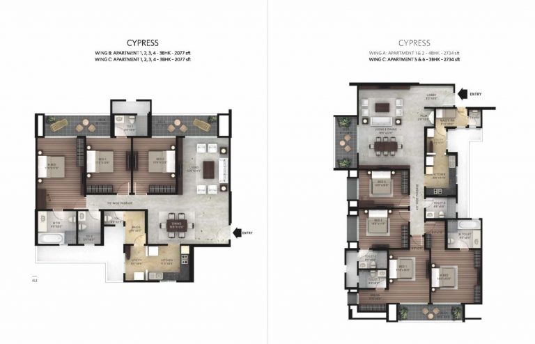 Cypress 4 BHK – 2734 – Hiranandani Devanahalli