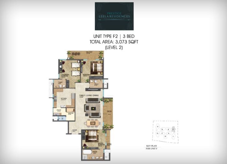 3BHK – 3073 – Prestige Leela Residences