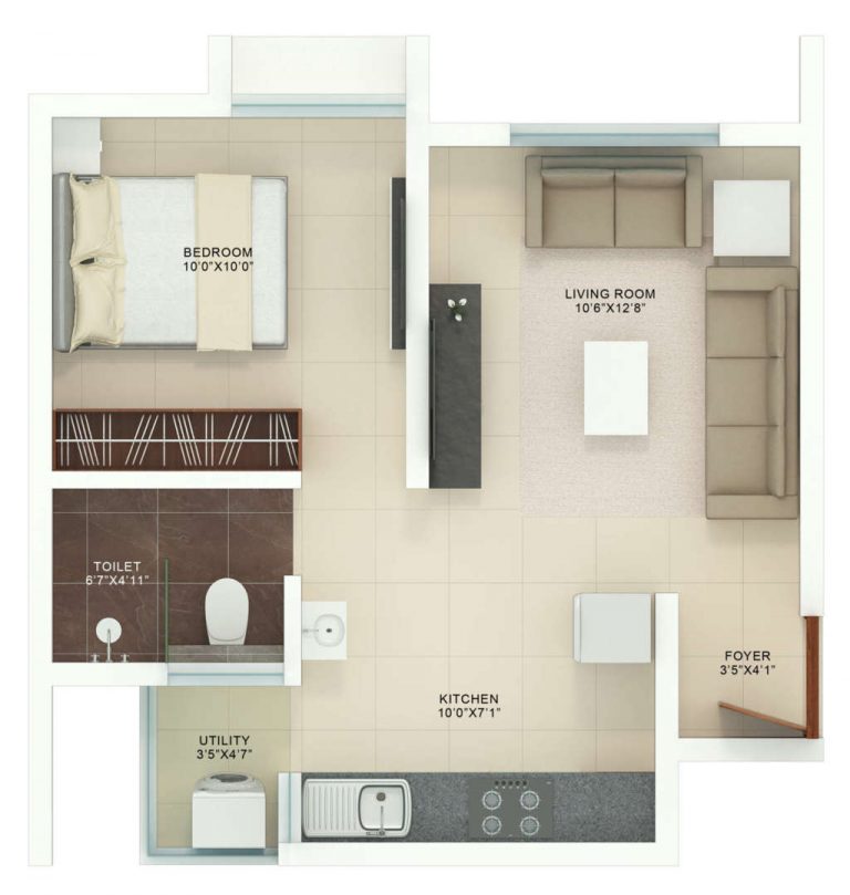 1 BHK Rohan Akriti