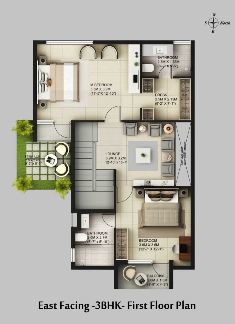East Facing 3 BHK First CasaGrand Esmeralda