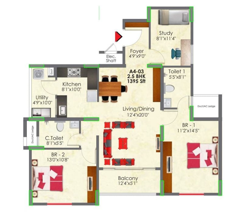 2-5-bhk-1395-snn-raj-greenbay