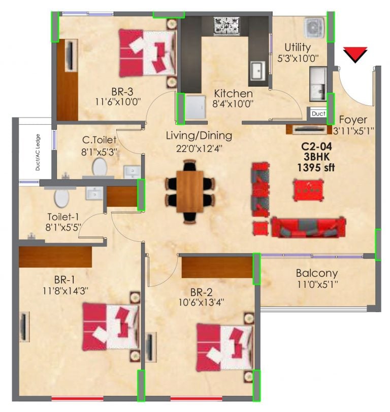 3-bhk-1395-snn-raj-greenbay