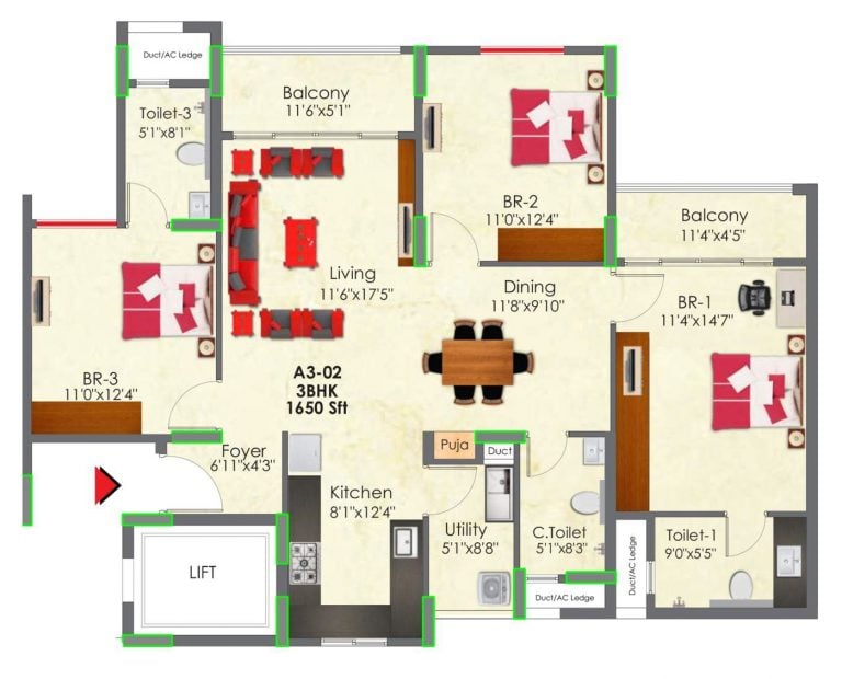 3-bhk-1650-snn-raj-greenbay