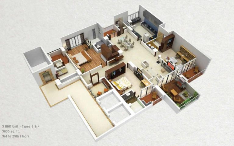 3 BHK – 3035 – Valmark Apas
