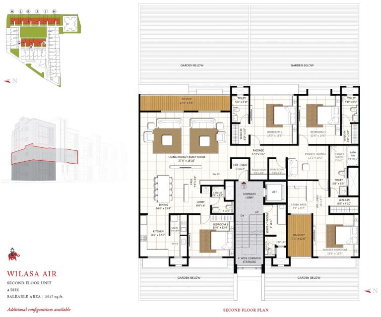 4 BHK – 3517 – Second – Pride Wilasa