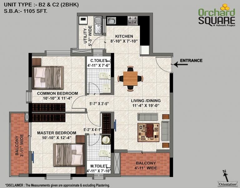 2 BHK – B2 – 1105 – Valmark Orchard Square