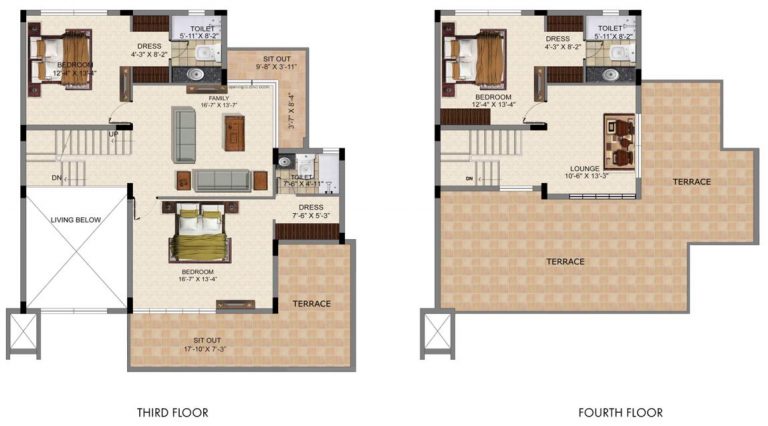 4 BHK – A1 – 3873 – 3rd,4th – Valmark CityVille