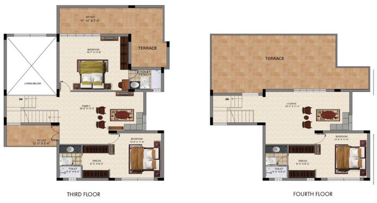 4 BHK – C1 – 3963 – 3rd,4th – Valmark CityVille